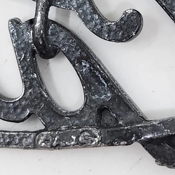 AJC I Heart Cats Silver Tone Brooch Pin Red Enamel Heart Kittens Vintage Feline - Picture 5 of 6